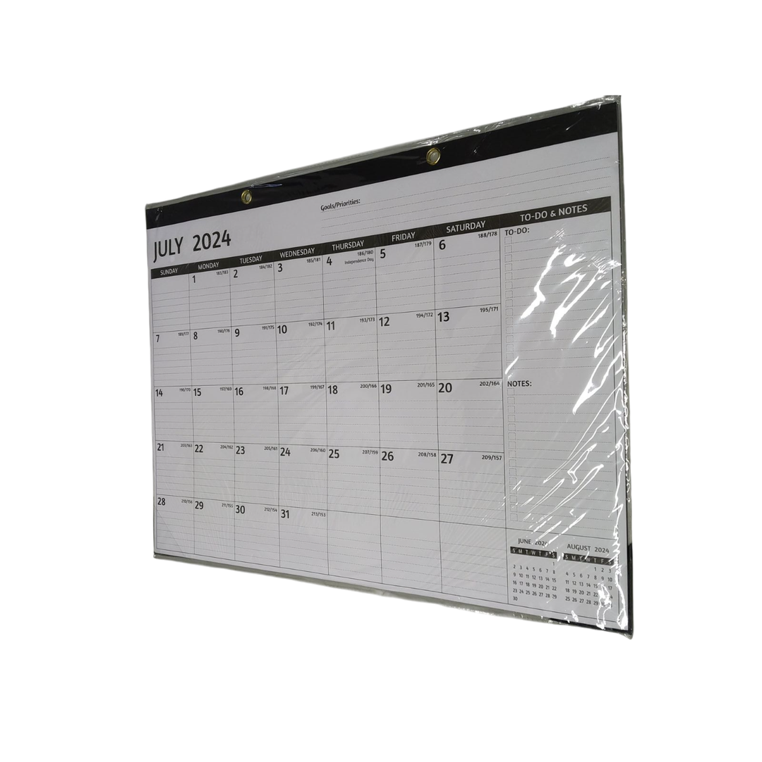 Large Desk Calendar 2024 Jan 2024 Dec 2025, 12 Monthly Desk Calendar, 2024 Desk Calendar, 22'' x 17'', 2024 Desk/Wall Calendar with Desk Pad, To-do Lists, Ruled Blocks, Corner Protectors, Lay Flat