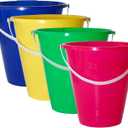 Holady Large Sand Beach Buckets Pail,Sand Water Bfor Beach Fun Great Summer Party Accessory(4 Pack)