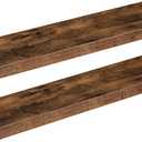 HOOBRO Floating Shelves, Wall Shelf Set of 2, 31.5 Inch Hanging Shelf with Invisible Brackets, for Wall Bathroom, Bedroom, Toilet, Kitchen, Office, Living Room Decor, Rustic Brown BF80BJP201