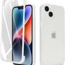for iPhone 13 mini Case with Built-in Screen Protector & Full Body Protective,for Apple iPhone 13 mini Phone Cases for Men Women Girl-White