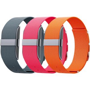 3 Pack Nylon Replacement Strap Compatible with Hume Band - Breathable & Sweatproof Sport Loop for Hume Health Band - Metal Buckle & Loop Closure - Adjustable Wristband Strap for Fitness Tracker