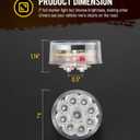 Partsam 10Pcs Dual Revolution 2 inch Round 9LED Marker Light, Amber Side Marker Clearance Lights to Blue Auxiliary Lights for Trailer Truck, Clear Lens,12V, Waterproof