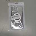 SMARTFOX Magnetic Kickstand Case for iPhone 14 Pro Max with Glitter Lens Protector, Compatible with Magsafe, Luxury Bling Diamond Cover Glitter Phone Case Women (Silver, for iPhone 14 Pro Max 6.7")