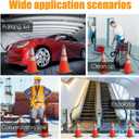 Plastic Safety Chain Barrier Chain for Crowd Control Lightweight Isolation for Construction Sites Warehouses and More (Black)