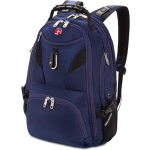 SwissGear 5977 ScanSmart TSA Friendly Laptop Backpack, Fits Most 17 Inch Laptops and Tablets, Ideal for Work, Travel, School, College, and Commuting, Navy