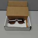 SOJOS Retro Aviator Sunglasses for Women Men, Trendy Rectangle Women's Men's Shades Sun Glasses SJ2202 (Brown Tortoise Frame/Brown Grading Lens)