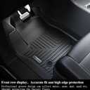 All Weather Floor Mats for 2021-2026 Chevy Tahoe/Cadillac Escalade/GMC Yukon（Only 7 Seats / 2nd Row Bucket Seats）TPE Rubber Liners Odorless Anti-Slip Car Floor Liners & Cargo Liners & Door Sill Guards
