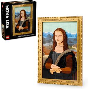 LEGO Art Mona Lisa Building Set - Leonardo da Vinci Wall Display, Ages 18+ - DIY Crafts for Men, Women - Great for Puzzle and Art Lovers - Birthday Gift Idea - Includes Detachable Frame - 31213