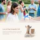 Storieme Loss of Dog Sympathy Gift: Hand-Painted Rainbow Bridge Pet Memorial Figurine Gifts for Dog Mom Lover - Healing Decor Until We Meet Again (Medium)