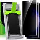 2 Pack for Samsung Galaxy S23 Ultra / S22 Ultra 6.8 Privacy Screen Protector [Non-Glass] Auto Alignment, Bubble-Free, Fingerprint ID Support, Full Coverage Anti-Spy PET Film, Case Friendly