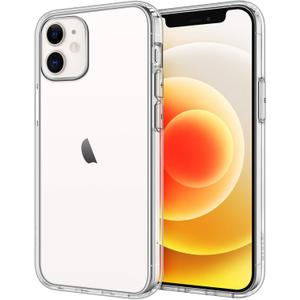 JETech Case for iPhone 12 Mini 5.4-Inch, Non-Yellowing Shockproof Phone Bumper Cover, Anti-Scratch Clear Back (Clear)