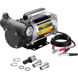 12V DC 15GPM Self-priming Heavy-duty Gasoline Fuel Oil Transfer Pump with Explosion-proof for Gasoline Diesel Kerosene & More