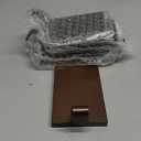 HMASYO Christmas Stocking Holders for Mantle Set of 4, Heavy Duty Iron Stocking Hangers Base, Low Profile Weighted Stocking Holder Hooks for Fireplace Tabletop Shelf Christmas Decoration, Copper