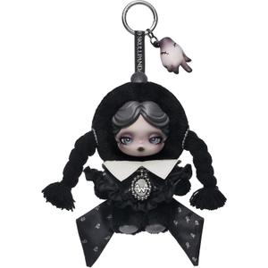 POP MART SKULLPANDA  Wednesday PlushClassic Dress Version Collectible Toy Charm Holiday Birthday Gifts for Girls and Boys