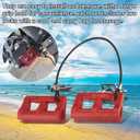 4" Steer Stop Outboard Hydraulic Steering Lock for Outboard Motor Trailering/Transport 1 Pair Red