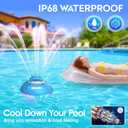 Bluetooth Pool Speaker w/Colorful Pool Fountain Light, 3 in 1 Floating Pool Speaker Loud Sound, IP68 Waterproof Floating Hot Tub Speakers, Bluetooth 5.4, 24H Playtime Pool Wireless Speakers
