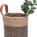 Wall Hanging Storage Baskets - Small Cotton Rope Woven Closet Storage Bins-Shelf Basket Organizer for Plants, Towels,Toys - 6.3" x 7" (Jute)