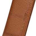 Rfid Slim Wallet for Womens Thin Card Holder Travel Wallet Bifold Clutch Long Ladies Billfold Brown