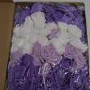 Foam Roses Bulk Roses Artificial Flower Heads Purple Foam Flowers 200PCS Rose Heads for DIY Wedding Bouquets Centerpieces Party Baby Shower Home Decor(Series Purple)