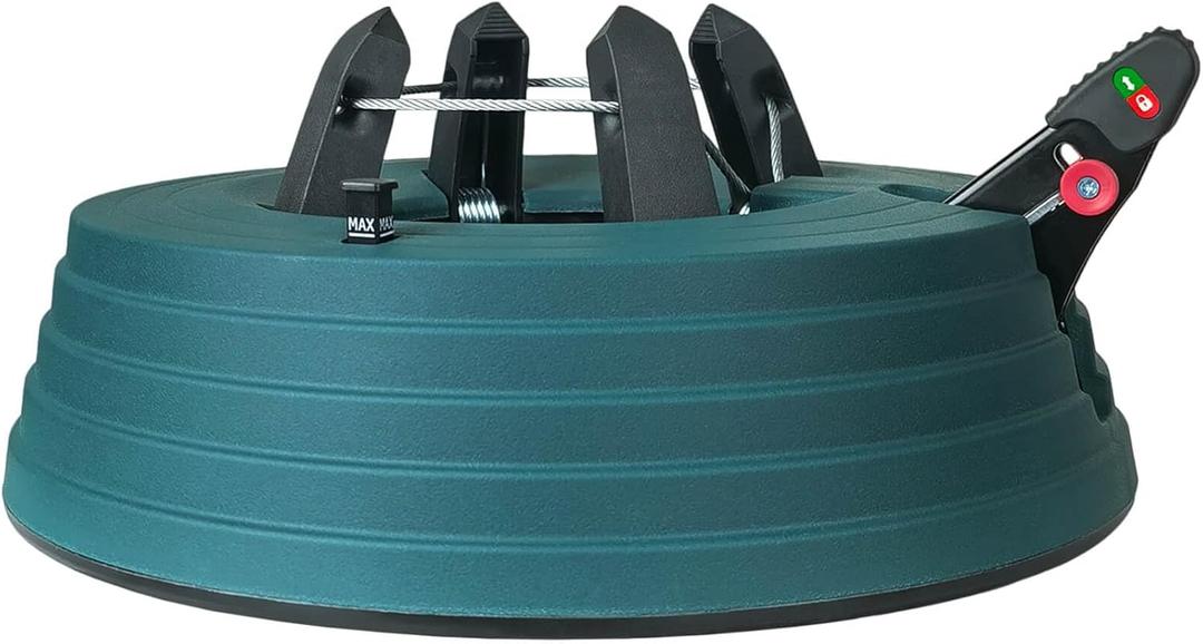 Christmas Tree Stand with Water Reservoir, Foot Press Easy Setup, Fits up to 6 Ft Real Tree with 5.1" Diameter, Equipped with Water Level Indicator, No Assembly Needed