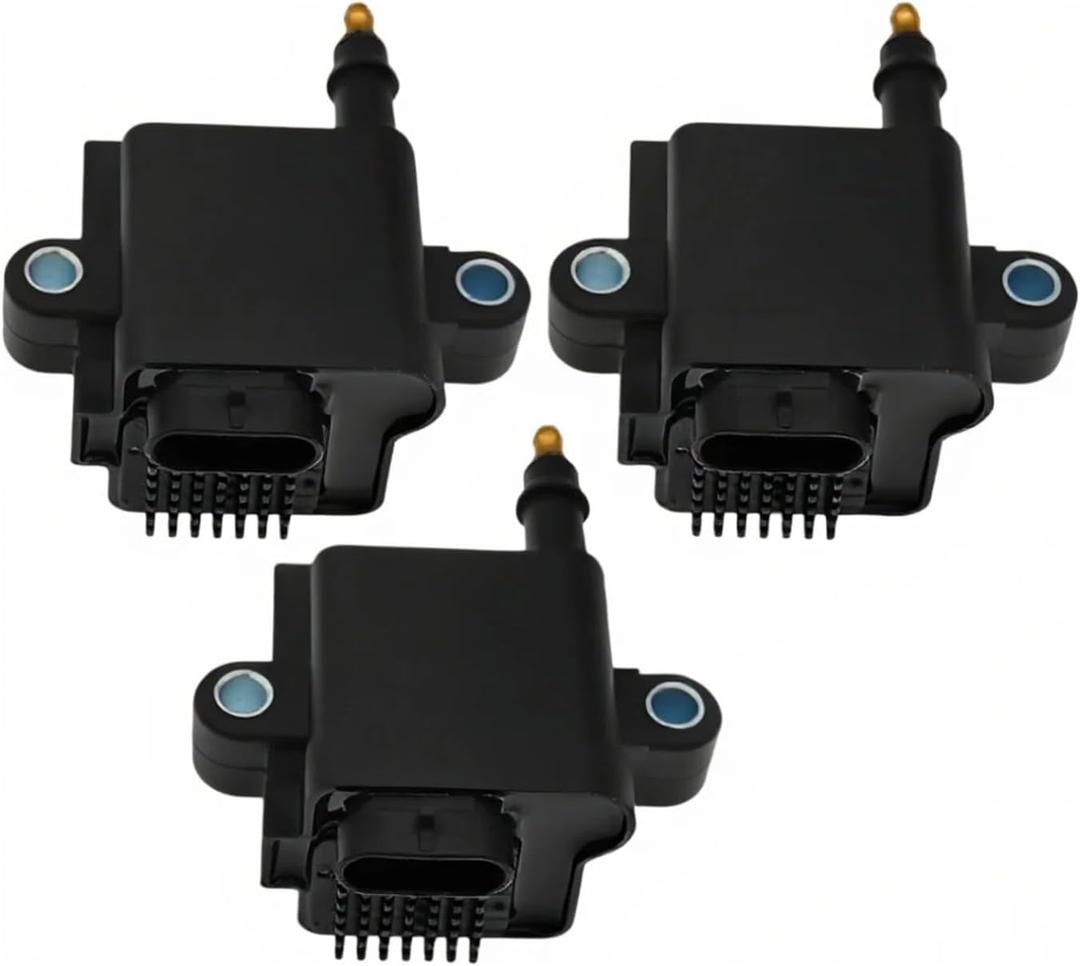 ​​NEWHOW 3-Pack Ignition Coil 300-8M0077471, 300-879984T01 for Mercury Optimax 75 90 115 125 150 200 225 250 HP, Replaces 339-879984T00, 8M0077471, Fits 30/40/50/60 EFI 4-Stroke & 2-Stroke Outboards