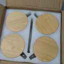 4pcs Set Vintage Coffee Mugs gifts for women, Overnight Oats Containers with Bamboo Lids and Spoons - 14oz Clear Embossed Glass Cups, Cute Coffee Bar Accessories, Iced Coffee Glasses