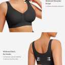 FeelinGirl Bras for Women No Underwire Seamless Smooth Bralette Full Coverage Comfy Everyday Bras with Wide Straps (Black, XL)