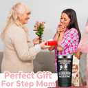 SpenMeta Step Mom Gifts - Bonus Mom Christmas Gift from Son, Daughter - 20oz Funny StepMom Mothers Day Tumbler Cup (StepMom Glitter Charcoal)