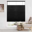 LazBlinds Top Down Bottom Up (TDBU) Cordless Cellular Shades, Blackout Light Blocking Honeycomb Shades Thermal Insulation Noise Reduction Blinds for Windows, 26" W x 64" H, Black