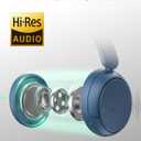 TALIX H30 Hybrid Active Noise Cancelling Headphones, 110H Playtime Hi-Res Audio Bluetooth 6.0 Wireless Over Ear ANC Headphones for Commute/Workout/Gym (Blue)