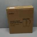 Laundry Detergent Dispenser Set with Labels and Handle for Laundry Room Organization and Storage- Easy Pour 2 Pack 50 oz Liquid Laundry Containers for Laundry Room Decor, Farmhouse Decor (Glass Lid)