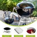 MorningRo 1 Pcs 13-1/2" Diameter Ash Catcher Pan Ash Pan for Charcoal Grill Compatible with Weber for Grill Replacement Parts