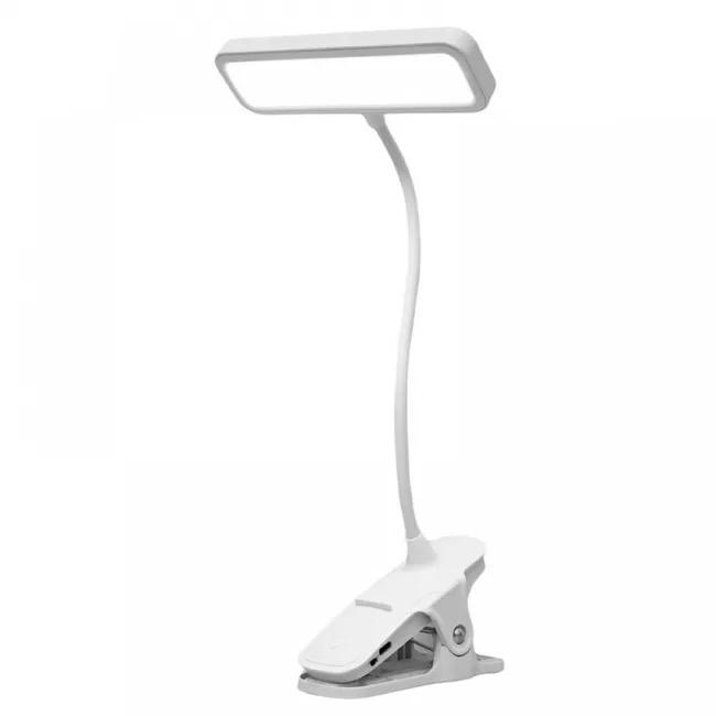 Rechargeable LED Clip-On Reading Lamp With 3 Brightness Levels, Portable Compact Bedside Reading Light