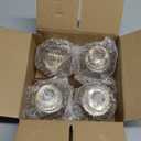 Kate Aspen Taper Candle Holders for Candlesticks, Ribbed Glass Gold Candle Holders Set of 4, Retro Candlestick Stand Decor, Votive Candle Holder Decor Accents for Holiday & Home Decoration Styling