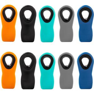 Chip Clips Bag Clips Magnetic Bread Bag Food Package with Silicone Textured Mouth, 10 Pieces in 5 Colors