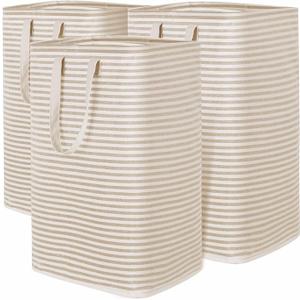 Lifewit 3 Pack Laundry Hamper Large Collapsible Laundry Baskets, Freestanding Waterproof Clothes Hamper with Easy Carry Handles in Laundry Room Bedroom Bathroom College Dorm for Adults, 3 x 80L