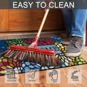 CHICHIC Colorful Welcome Mat, 18x 30 Inch Front Doormat for Home Entrance Outdoors Mat for Outside Entry Way Doormat, Heavy Duty Non Slip Rubber Back Low Profile