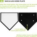Champion Sports Home Plates Durable Molded Rubber Baseball/Softball Home Base, 15" X 16" X 1"