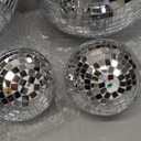 4 pack Large Disco Ball Silver Hanging Disco Balls Reflective Mirror Ball Ornament for Party Holiday Wedding Dance and Music Festivals Decor Club Stage Props (12 Inch, 8 Inch, 6 Inch, 4 Inch)