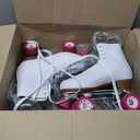 Chicago Skates Classic Quad Roller Skates for Women & Men Durable & Top Performance, Adjustable High-Top Boots for Safe Indoor/Outdoor Roller Derby60mm PU Wheels & Semi-Precision Bearings, Size 10 