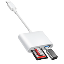 USB C to SD Card Reader, BnmxTek SD Card Adapter with SD MicroSD USB 3 Ports, USBC Memory Card Reader for iPhone 15 16, iPad, Mac, MacBook Pro/Air, Android and More USB-C/Type C Devices