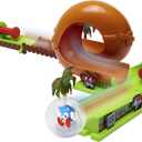 Sonic The Hedgehog Pinball Green Hill Zone , Track Play Set, 9 Piece, with Looping Action & Automatic Bumper Exclusive Sonic Sphere Included, for Ages 3+