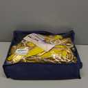 Gold Chair Sashes 100 Pack, Spandex Sashes for Chairs Wedding Reception, Stretch Chair Bands Bows for Party Banquet Theme Event Decor