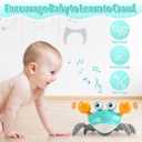 Hirger Crawling Crab Baby Toy, Dancing Walking Crab Tummy Time Toys for Infant 3-12 Month, Toddler Toys for 1 2 3 Year Old Birthday Gift