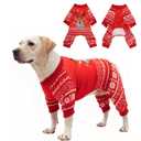 EXPAWLORER Dog Christmas Pajamas for Large Dogs, Pet Holiday Onesie Costume, Warm Soft Lightweight Stretchy Xmas Outfit Winter Clothes Sweater Jumpsuit Pjs for Puppy Cats Boys & Girls, Size: Large