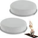 Yoga Knee Pad, 1.57 Inch Thick, Memory Foam and EPE Foam, Waterproof and Non-Slip, for Knees Elbows Wrist Hands Head Yoga Pilates Work Out Kneeling Pad, Exercise Mat 2 (Light Gray)