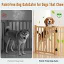 YOCAN Non-Painted Wooden Freestanding Dog Gates for The House,Doorways, Stairs,Wood Dog Fences Indoor Pet Gate,Step Over Fence-6 Panel H:23