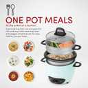 AROMA 6-Cup (Cooked) / 1.5Qt. Rice & Grain Cooker (ARC-743-1NGBL), Light Blue