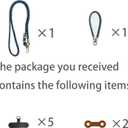 4 x Cell Phone Lanyard 2 Pcs-1 Pcs Adjustable Neck Strap,1 Pcs Wrist Strap, 5 Pcs Pads,Multifunctional Crossbody Rope Bag (Blue)
