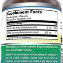 Amazing Formulas GABA with Vitamin B6 Supplement | 500 Mg Per Serving | 200 Capsules | Non-GMO | Gluten Free | Made in USA